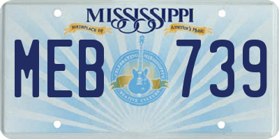 MS license plate MEB739