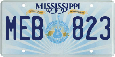 MS license plate MEB823