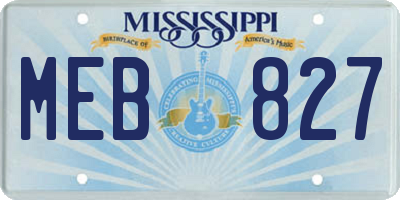 MS license plate MEB827