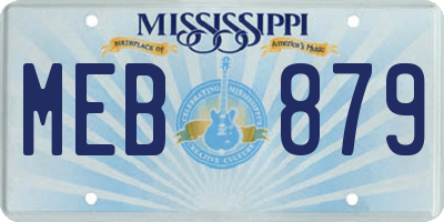 MS license plate MEB879