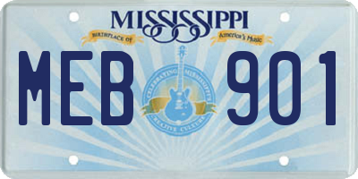 MS license plate MEB901