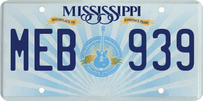 MS license plate MEB939