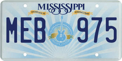 MS license plate MEB975
