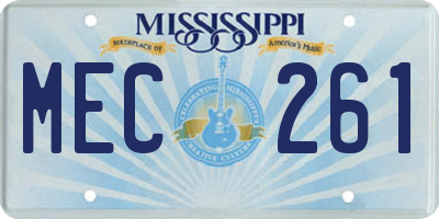 MS license plate MEC261