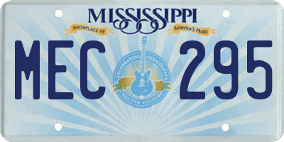 MS license plate MEC295