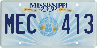 MS license plate MEC413