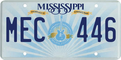 MS license plate MEC446