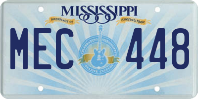 MS license plate MEC448