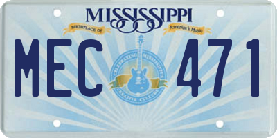 MS license plate MEC471