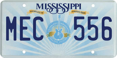 MS license plate MEC556