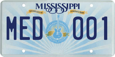 MS license plate MED001