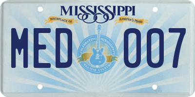 MS license plate MED007