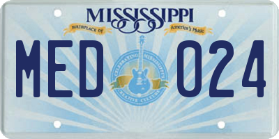 MS license plate MED024