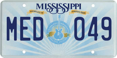 MS license plate MED049