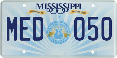MS license plate MED050