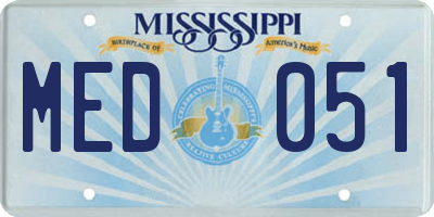 MS license plate MED051