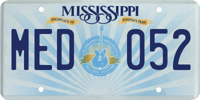 MS license plate MED052