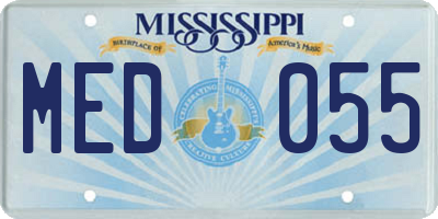 MS license plate MED055