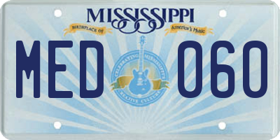 MS license plate MED060