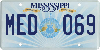 MS license plate MED069