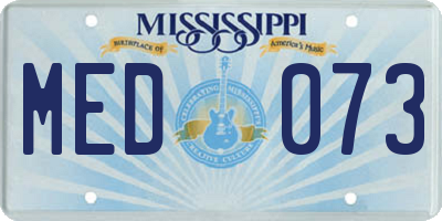 MS license plate MED073