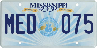 MS license plate MED075
