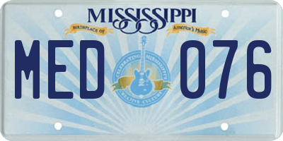 MS license plate MED076