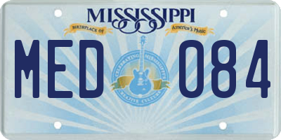 MS license plate MED084