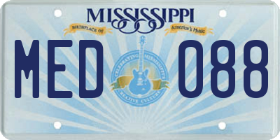 MS license plate MED088