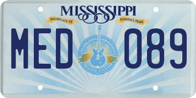 MS license plate MED089