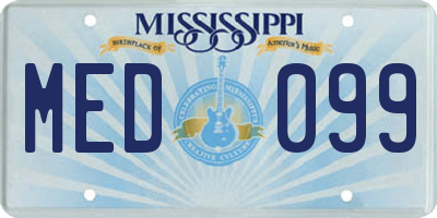 MS license plate MED099