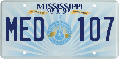 MS license plate MED107