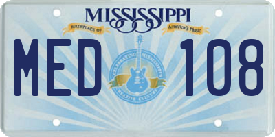 MS license plate MED108