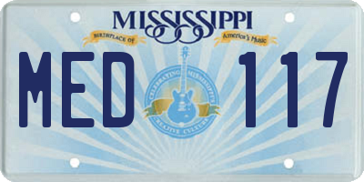 MS license plate MED117
