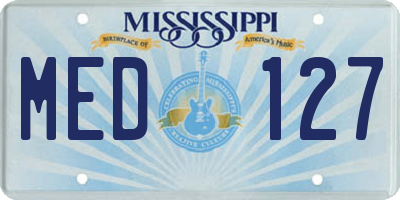 MS license plate MED127