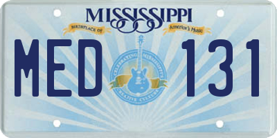 MS license plate MED131