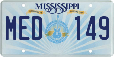 MS license plate MED149