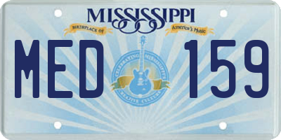 MS license plate MED159