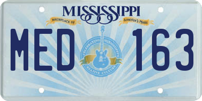 MS license plate MED163