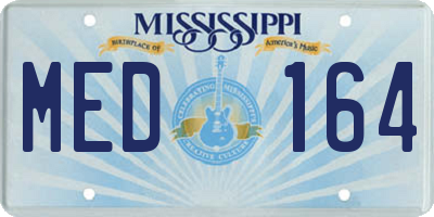 MS license plate MED164