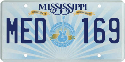 MS license plate MED169