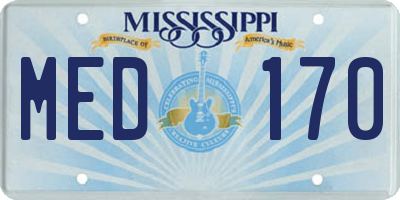 MS license plate MED170