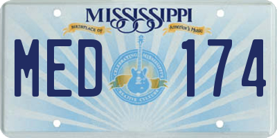 MS license plate MED174