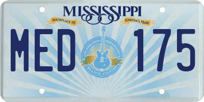 MS license plate MED175