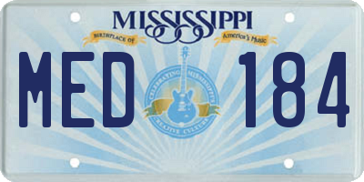 MS license plate MED184