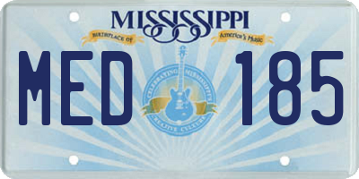 MS license plate MED185