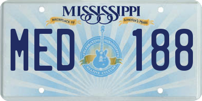 MS license plate MED188