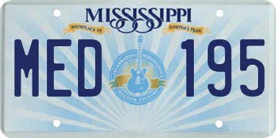 MS license plate MED195