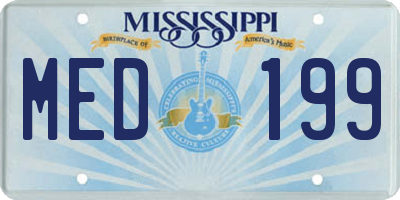 MS license plate MED199