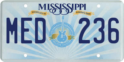 MS license plate MED236